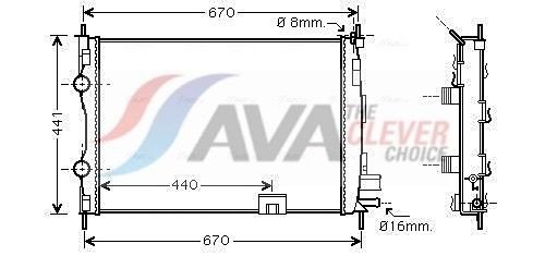 DNA2287 AVA Радіатор охолодження двигуна
